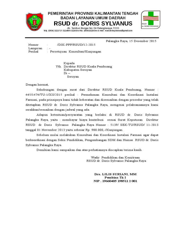 Surat Balasan Kunjungan