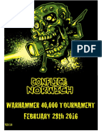 Warhammer 40,000 Tournament FEBRUARY 28th 2016