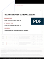 Trading Signals Schedule Below:: Morning Call