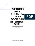 Estructura y dinámica de la sociedad internacional: intereses, valores e identidad