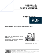 Clark Forklift Parts C15-20sCL (Lot No 9834)