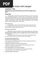 Perbedaan Basis Data Dengan Sistem File