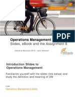 Operations Management: Slides, Ebook and The Assignment 8
