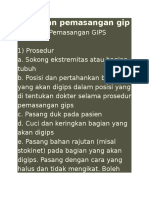 Pedoman Pemasangan Gip