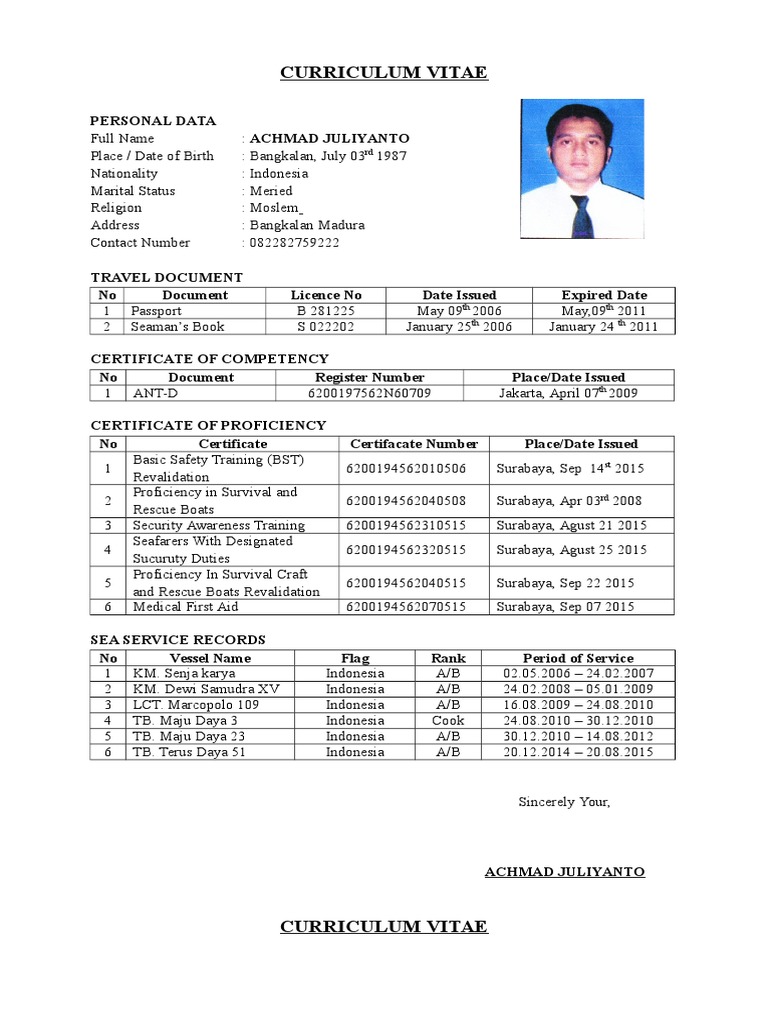 Curriculum vitae cctv image