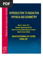 Introduction To Radiation Physics and Dosimetry