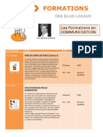 Formations 1er Semestre 2016 Communications