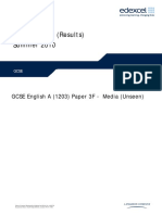 Mark Scheme (Results) Summer 2010: GCSE English A (1203) Paper 3F - Media (Unseen)
