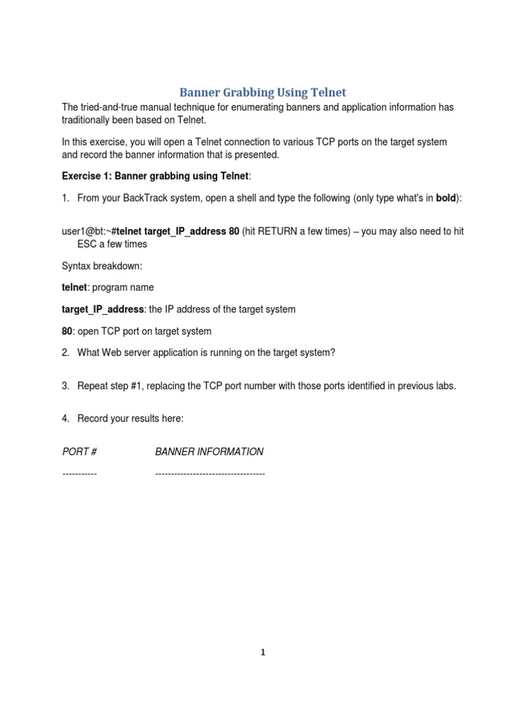 Banner Grapping Port Computer Networking File Transfer Protocol