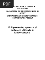 Echipamente, Aparate Si Instalatii Utilizate Pentru Mobilizarea Pasiva Si Cresterea Amplitudinii de Miscare