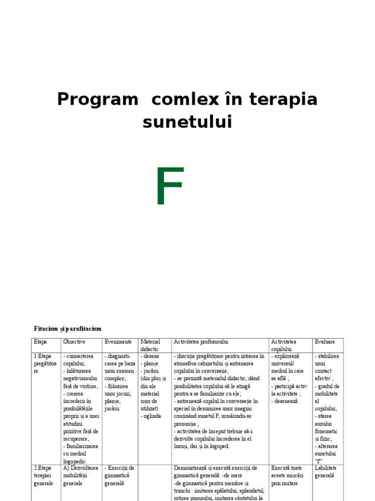Program Terapeutic | PDF