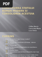 Constituirea Statului Roman Modern Si Consolidrea Acestuia