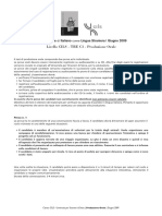 Livello CILS - TRE C1 - Produzione Orale: Certificazione Di Italiano Come Lingua Straniera - Giugno 2009