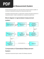 Block Diagram of Generalized Measurement System | PDF