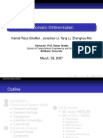 Automatic Differentiation: Hamid Reza Ghaffari, Jonathan Li, Yang Li, Zhenghua Nie