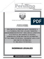 Decreto Supremo Que Modifica La Norma Tecnica e030 Diseno Decreto Supremo n 003 2016 Vivienda 1337531 1