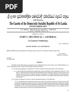 The Gazette of The Democratic Socialist Republic of Sri Lanka