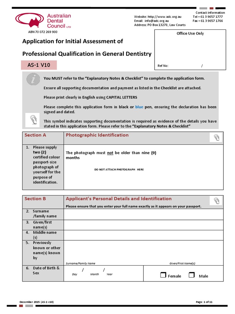ADC Initial Assessment Application Guide | PDF | Identity Document ...