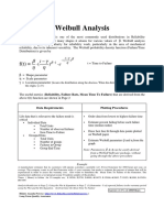 Weibull Analysis: Reliability, Failure Rate, Mean Time To Failure) That Are Derived From The