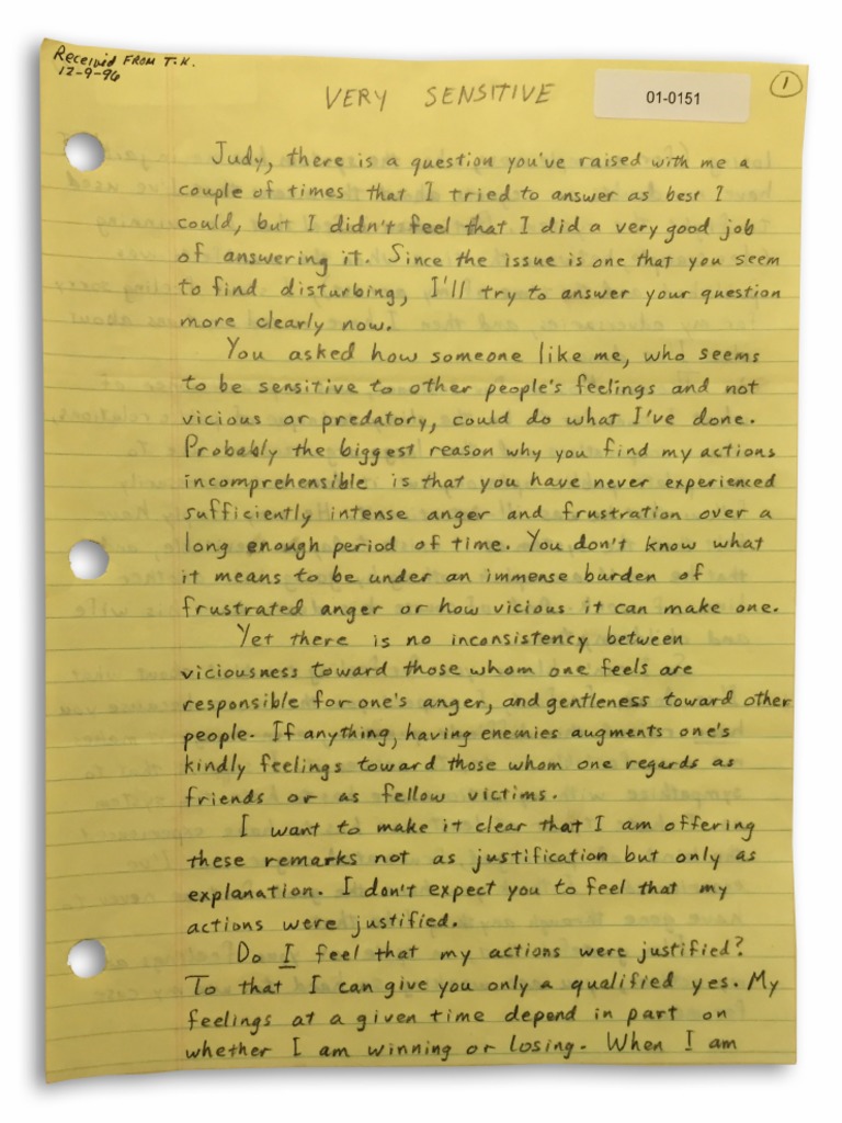 Unabomber Letters - Selection 4 | PDF
