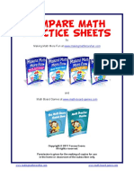 Compare Practice Puzzle Sheets