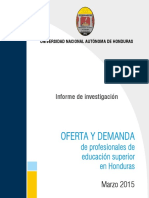 Oferta y Demanda de Profesionales de Educacion Superior