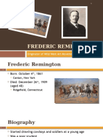 Frederic Remington: Originator of Wild West Art Movement