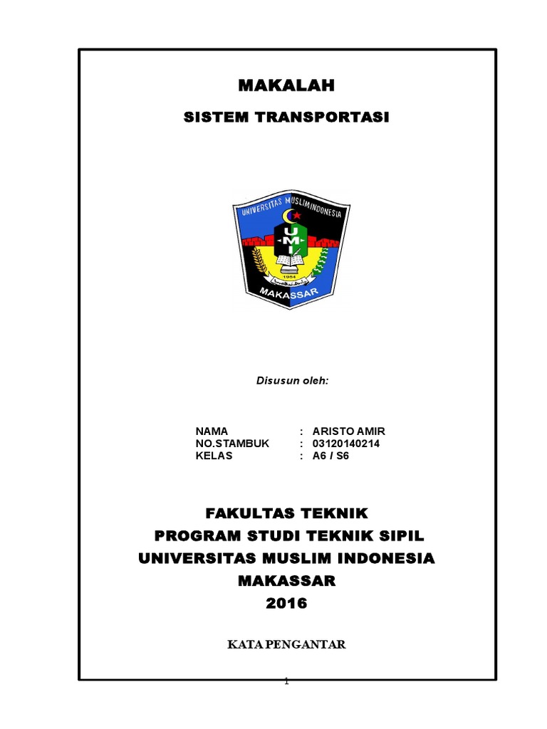 Makalah Sistem Transportasi