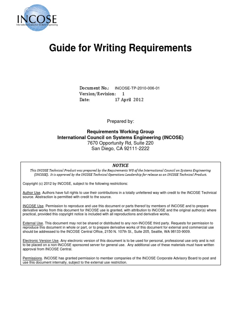 Guide Fo Writing Requirements 2012-0417uirements 2012-0417 | PDF ...