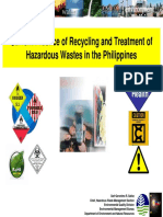 Current Practice of Recycling and Treatment of Hazardous Wastes in the Philippines