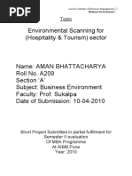 Download PEST Analysis  on Hospitality sector In India by Aman Bhattacharya SN29676234 doc pdf