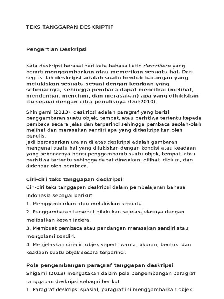 Teks Deskripsi