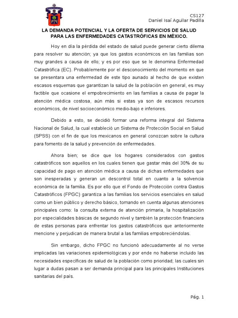 Demanda y Oferta de Salud en EC en México | PDF | Oferta (economía ...