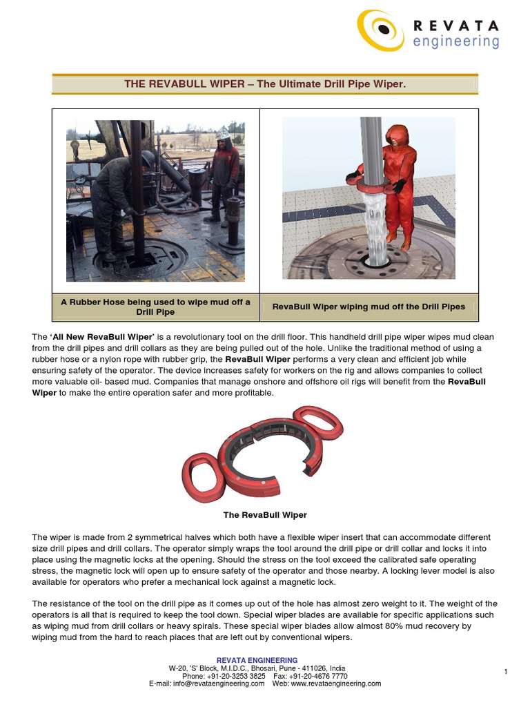 RevaBull Drill Pipe Wiper PDF Drilling Rig Drill