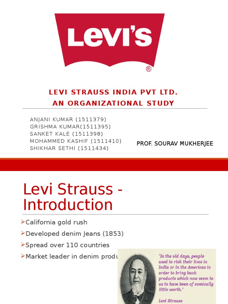 Levis Org Structure PPT | Business 