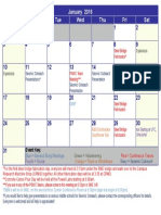 January 2016 Calendar