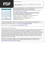 8 The Affective Neuroscience Personality Scales: Normative Data and Implications