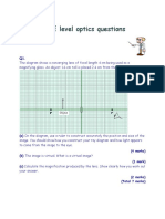 GCSE Level Optics Questions