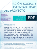 Evaluación Social y de Sustentabilidad Del Proyecto