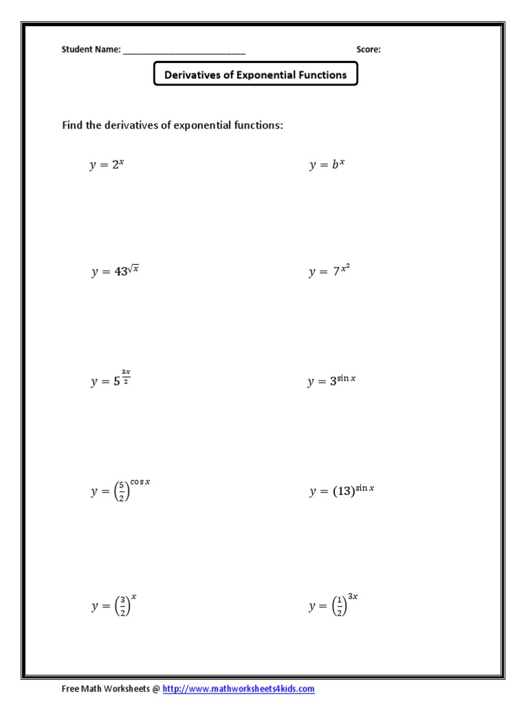 Exponential Functions | PDF | Career & Growth | Teaching Methods ...