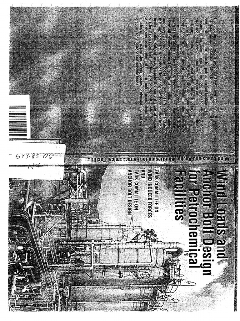 Wind Loads and Anchor Bolt Design For Petrochemical Factories PDF PDF