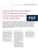 Lean Six Sigma As A Common Business Language and An Enabler of High Performance