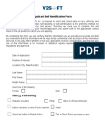 Applicant Self Identification Form