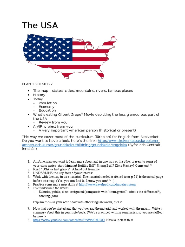 USA Curriculum Overview | PDF | Social Science | Language Arts & Discipline