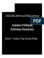 Evaluation of Drilling Rig Performance