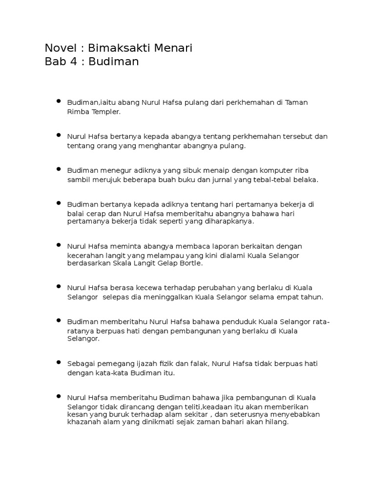 Novel Bimasakti Menari Tingkatan 5 Bab 4 Pdf