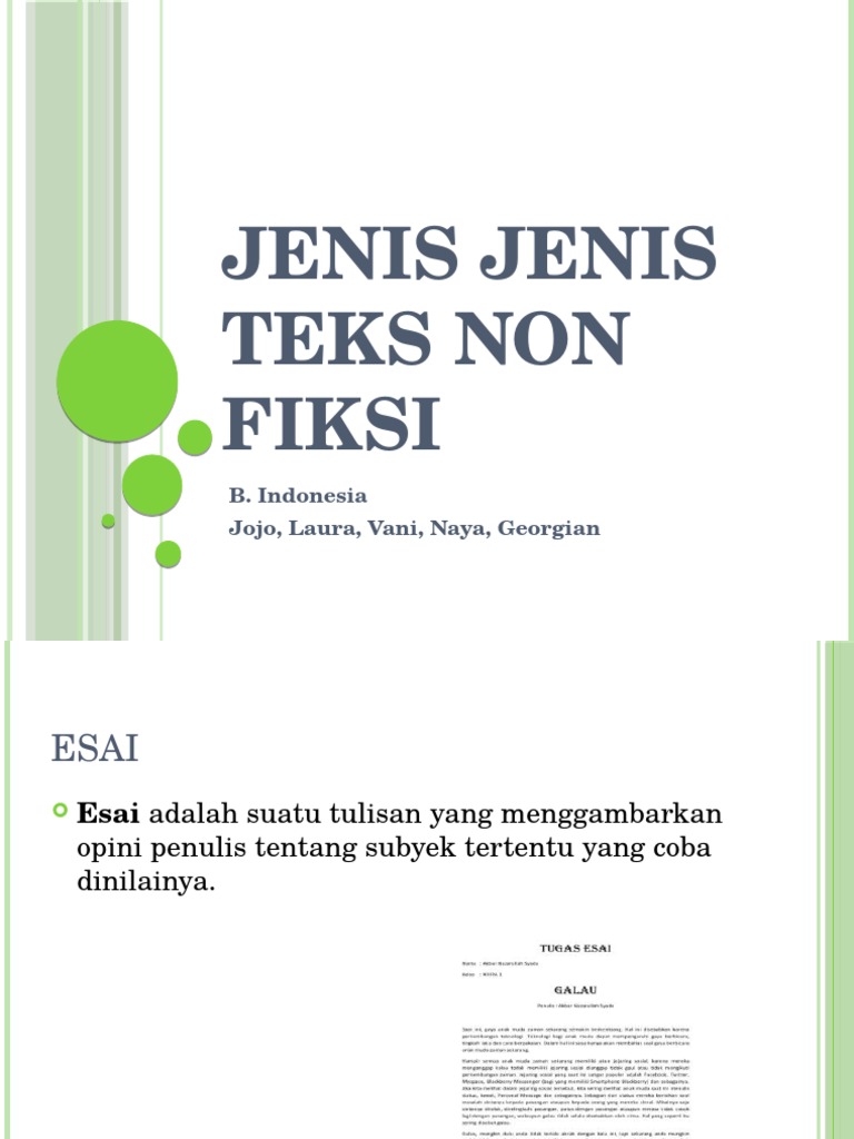 Jenis Jenis Teks Non Fiksi | PDF