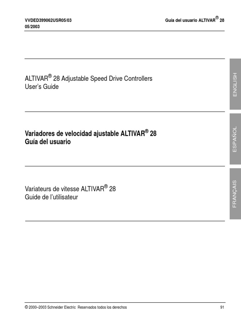Variador ATV28 PDF | PDF | Corriente eléctrica | Calor