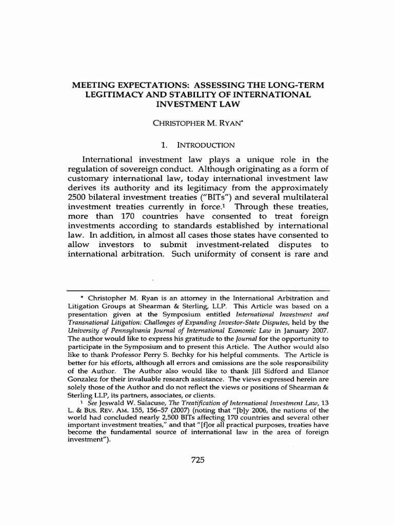 Evaluating International Investment Law Stability | PDF | Foreign ...