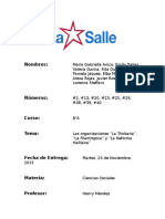 Las Organizaciones "La Trinitaria", "La Filantrópica" y "La Reforma"